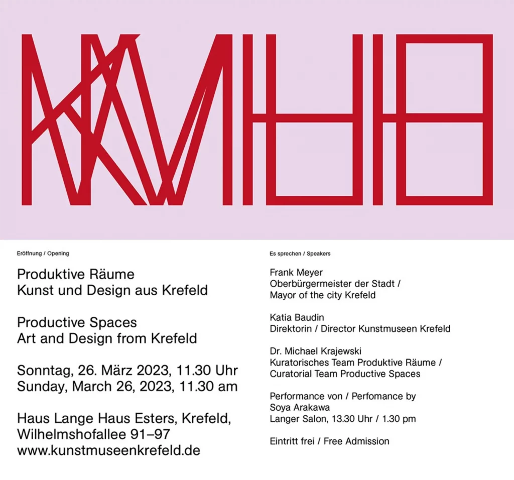 Ausstellung Produktive Räume in den Kunstmuseen Krefeld